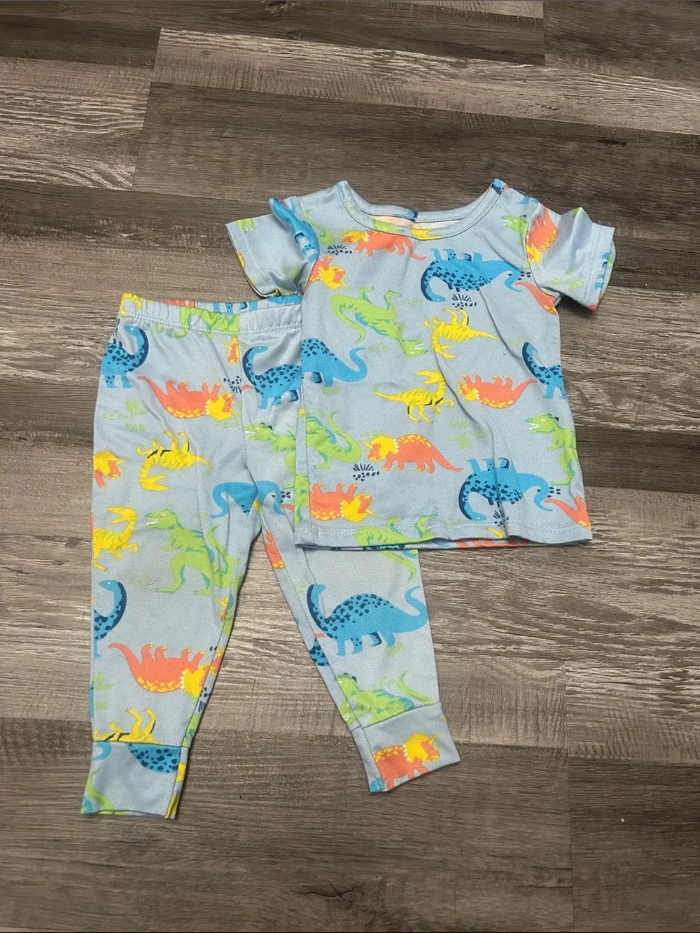 Original Penguin Light Blue Dinosaur Print Pajama Set